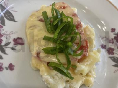 Makaronų apkepas su pomidorais ir sūriu Žingsnis 8