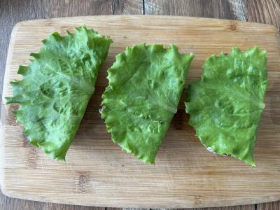 Karšti sumuštiniai su rugine čiabata ir doktorine dešra Žingsnis 3