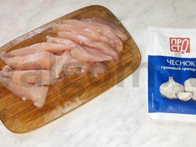 Traškūs vištienos filė stripsai oro grilyje Žingsnis 1