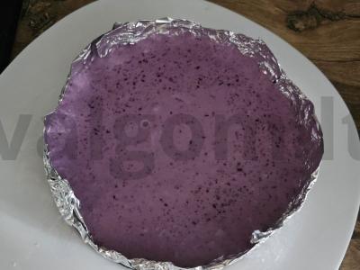 Mėlynių sūrio pyragas be kepimo Žingsnis 9
