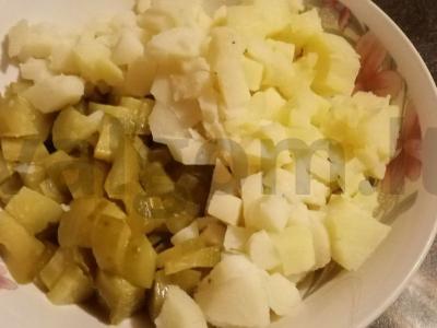 Salotas „Greitasis“ su bulvėmis ir svogūnais Žingsnis 3