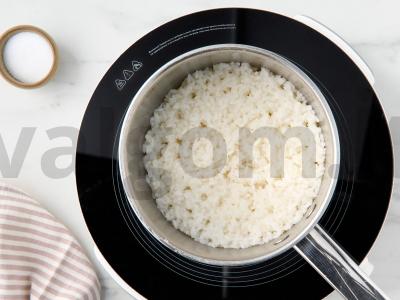 Salotas „Snieguolis“ su ryžiais Žingsnis 1