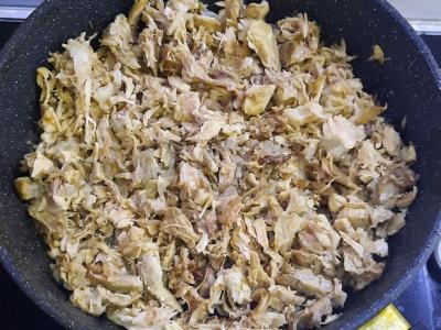 Švelnus salotas su mėsa ir kiaušiniu Žingsnis 3