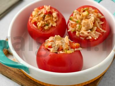 Įdaryti pomidorai su kalakutiena Žingsnis 6