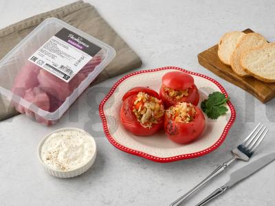 Įdaryti pomidorai su kalakutiena pagrindine nuotrauka