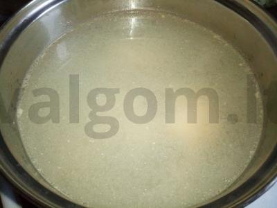 Sūris su vištienos filė ir perlinių kruopų Žingsnis 2