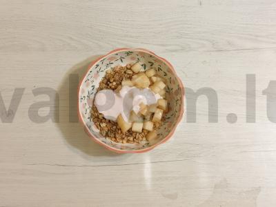 Desertas su muesli ir kondensuotu pienu Žingsnis 4