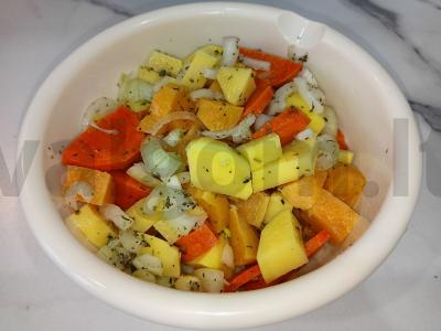 Moliūgas, keptas orkaitėje su kitomis daržovėmis Žingsnis 6