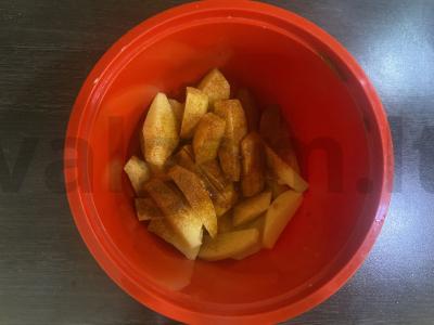 Kaimiški bulvės su šviežiu krapu Žingsnis 2