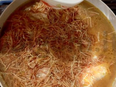 Makaronai su vištiena Žingsnis 10