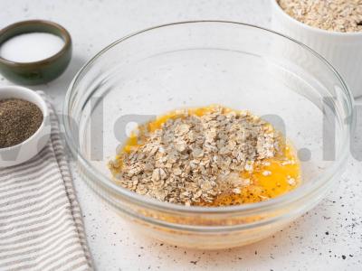 Avižų blynas su kumpiu ir pomidorais Žingsnis 1