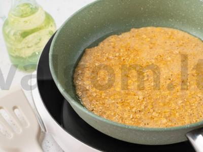 Avižų blynas su kumpiu ir pomidorais Žingsnis 3