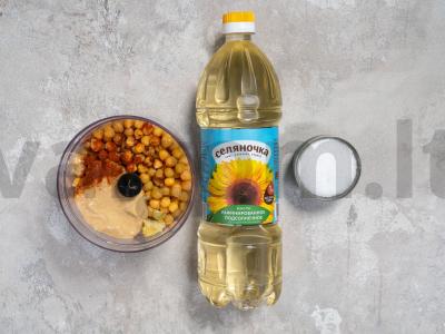 Namų humusas su daržovių lazdelėmis Žingsnis 4