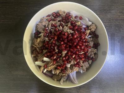 Salotos su jautiena ir granatais Žingsnis 5