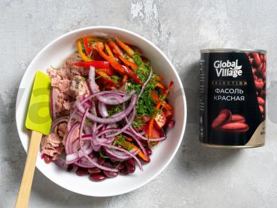 Salotos su pupelėmis ir tunu Žingsnis 4