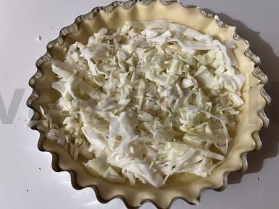 Kepamas pyragas „Tart“ su kopūstais Žingsnis 5