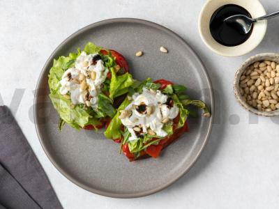 Salotas su stracciatella ir keptais saldžiaisiais pipirais Žingsnis 7