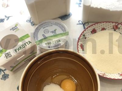 Rikotiniai su manų kruopomis Žingsnis 1