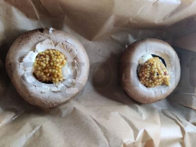 Šampinjonai su čederiu ir grietinės padažu Žingsnis 4