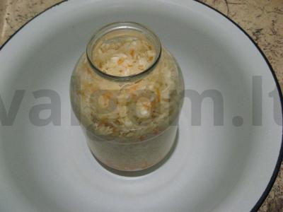 Namų rauginta kopūstai stiklainyje Žingsnis 4