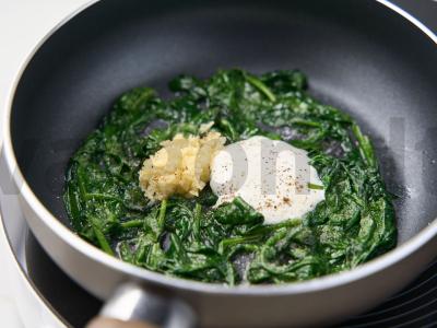 Bulvių apkepas su špinatais Žingsnis 5