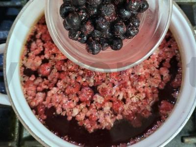 Nuostabus kompotas su šermukšniu, avietėmis ir juodosiomis serbentėmis Žingsnis 1