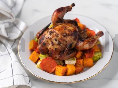 Keptas kukurūzų vištienos su moliūgu Žingsnis 8