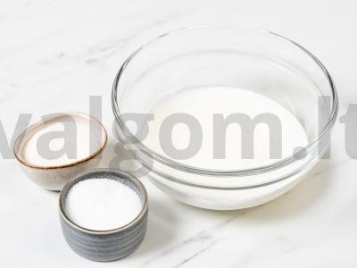 Oro pyragaičiai su kefyru Žingsnis 1