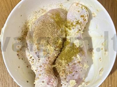 Kepti blauzdeliai majonezo-garstyčių padaže Žingsnis 3