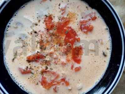 Omletas su pievagrybiais, sūriu ir pomidorais Žingsnis 11