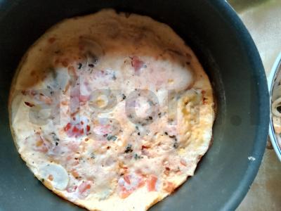 Omletas su pievagrybiais, sūriu ir pomidorais Žingsnis 14