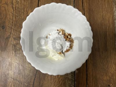 Sluoksniuotos tešlos rageliai su migdolų įdaru Žingsnis 3