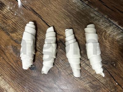 Sluoksniuotos tešlos rageliai su migdolų įdaru Žingsnis 7