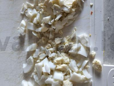 Salotos su pupelėmis, sūriu ir kiaušiniu Žingsnis 2