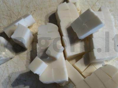 Salotos su pupelėmis, sūriu ir kiaušiniu Žingsnis 3