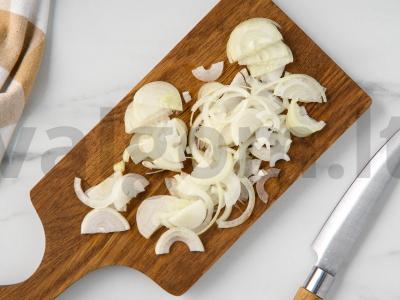 Sluoksniuotas salotas su silkės ikrais Žingsnis 3