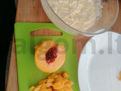 Persikų vafliai su stevija multikepėje Žingsnis 7