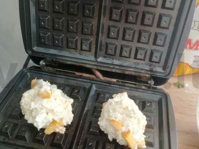 Persikų vafliai su stevija multikepėje Žingsnis 9