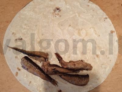 Tortilija su šprotų Žingsnis 4