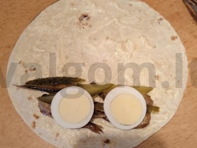 Tortilija su šprotų Žingsnis 5