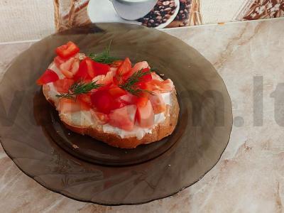 Daržovių brusketė su lydytu sūriu Žingsnis 4