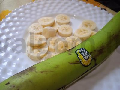 Desertas iš žalio kepto banano su cinamonu Žingsnis 1