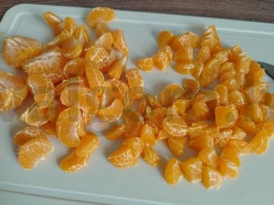 Salotas su mandarinų ir morkomis „Ryžikas“ Žingsnis 4