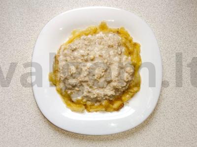 Bananų-avižų pusryčiai su obuoliu ir mėlynėmis Žingsnis 5