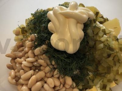 Olivjė su baltaisiais pupelėmis Žingsnis 7