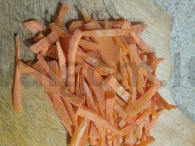 Indėnų azu be marinuotų agurkų Žingsnis 1