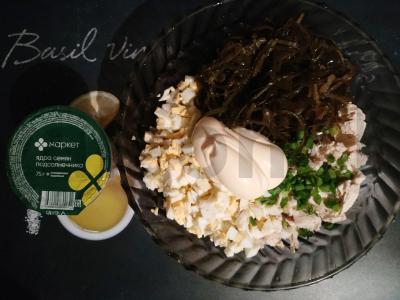 Salotas su vištiena, jūros kopūstais ir sėklomis Žingsnis 3