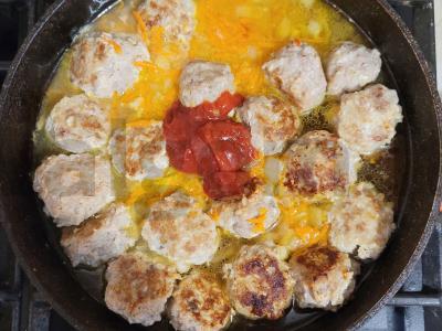 Farfalle su kotletais grietinėlės-tomato padaže Žingsnis 5