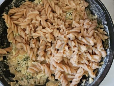 Makaronai su bekonu ir svogūnais Žingsnis 5