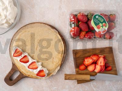 Prancūziški krepai su braškėmis Žingsnis 7